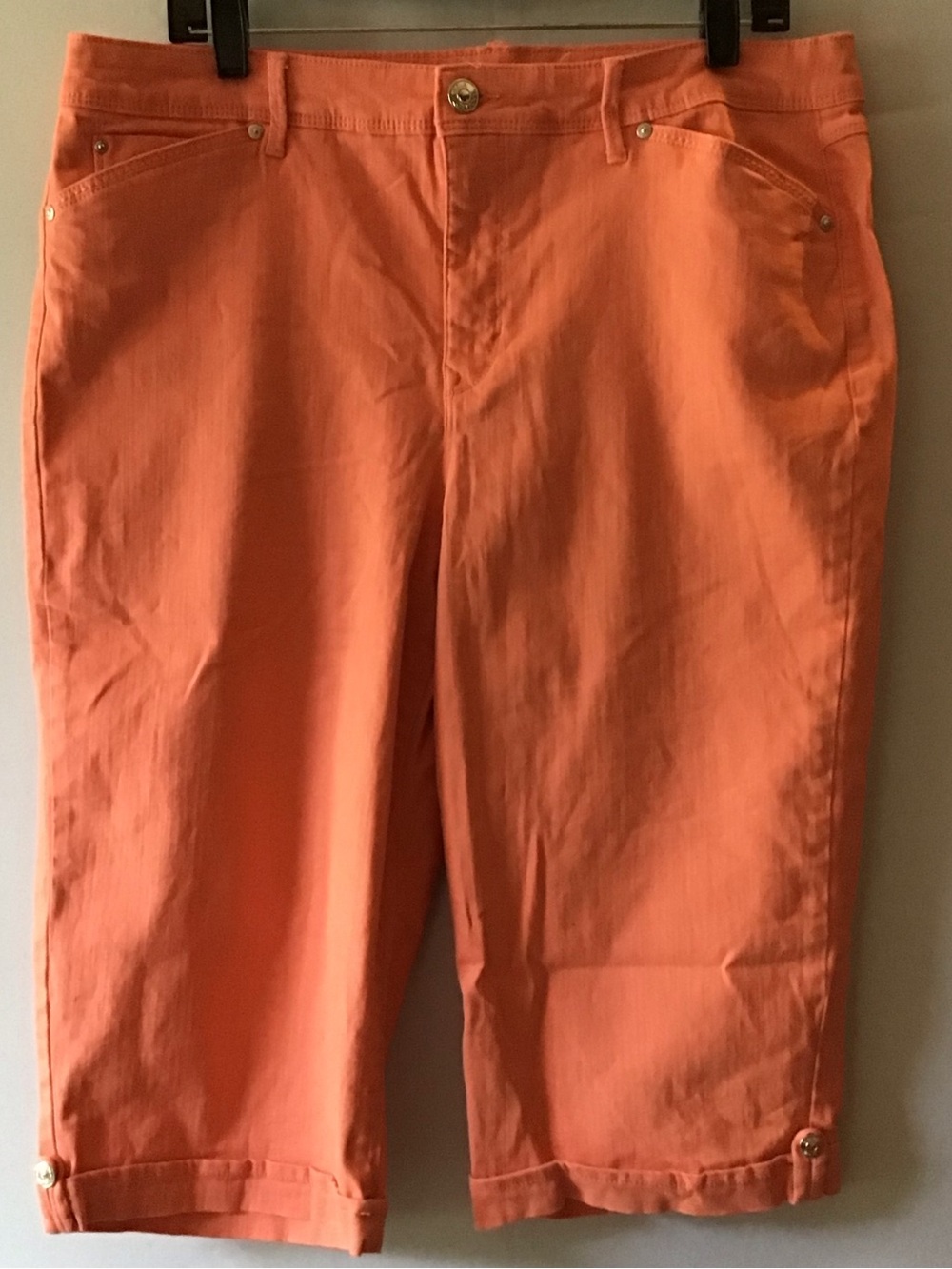 383 Gloria Vanderbilt Coral Crop Capri Pants